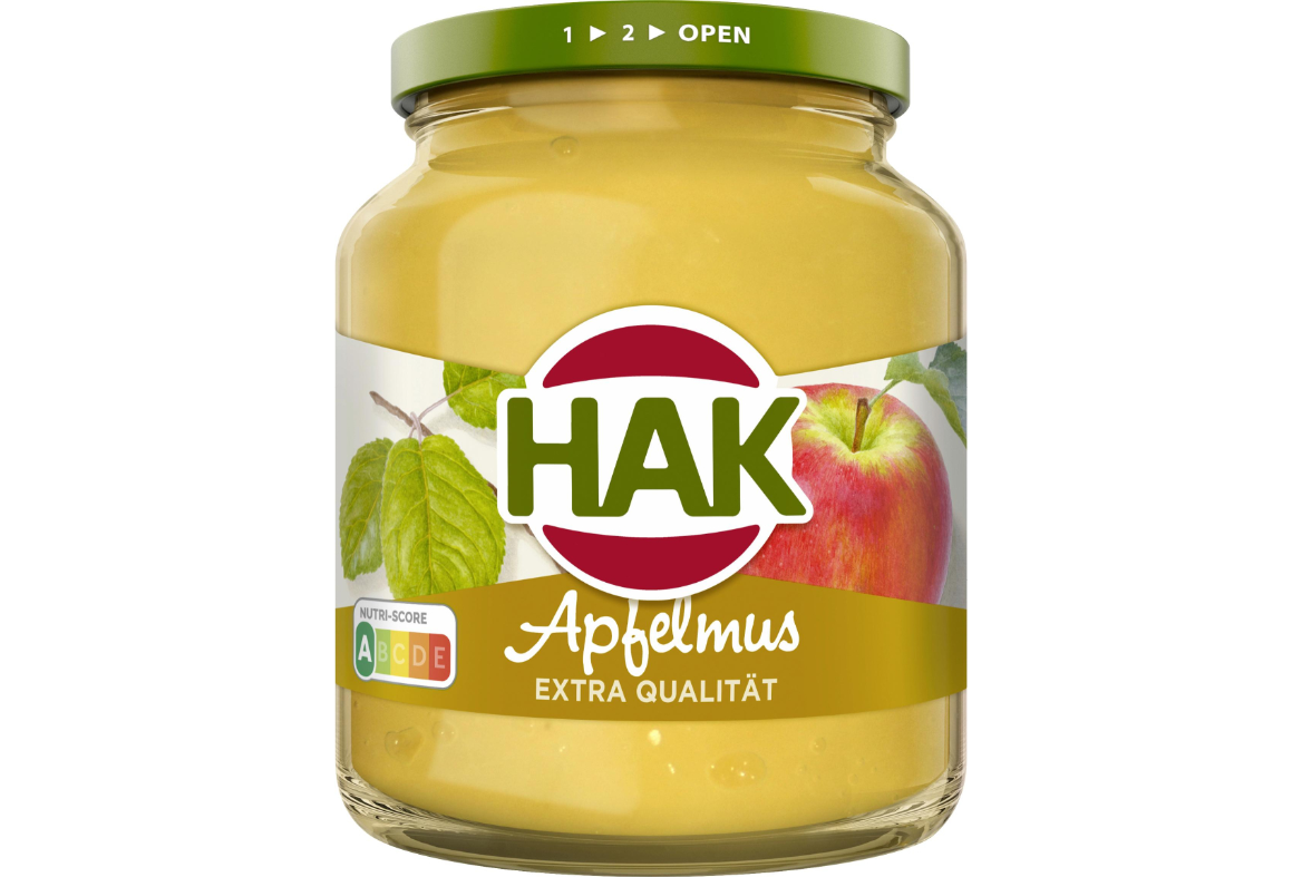 HAK Apfelmus 370 ml Glas