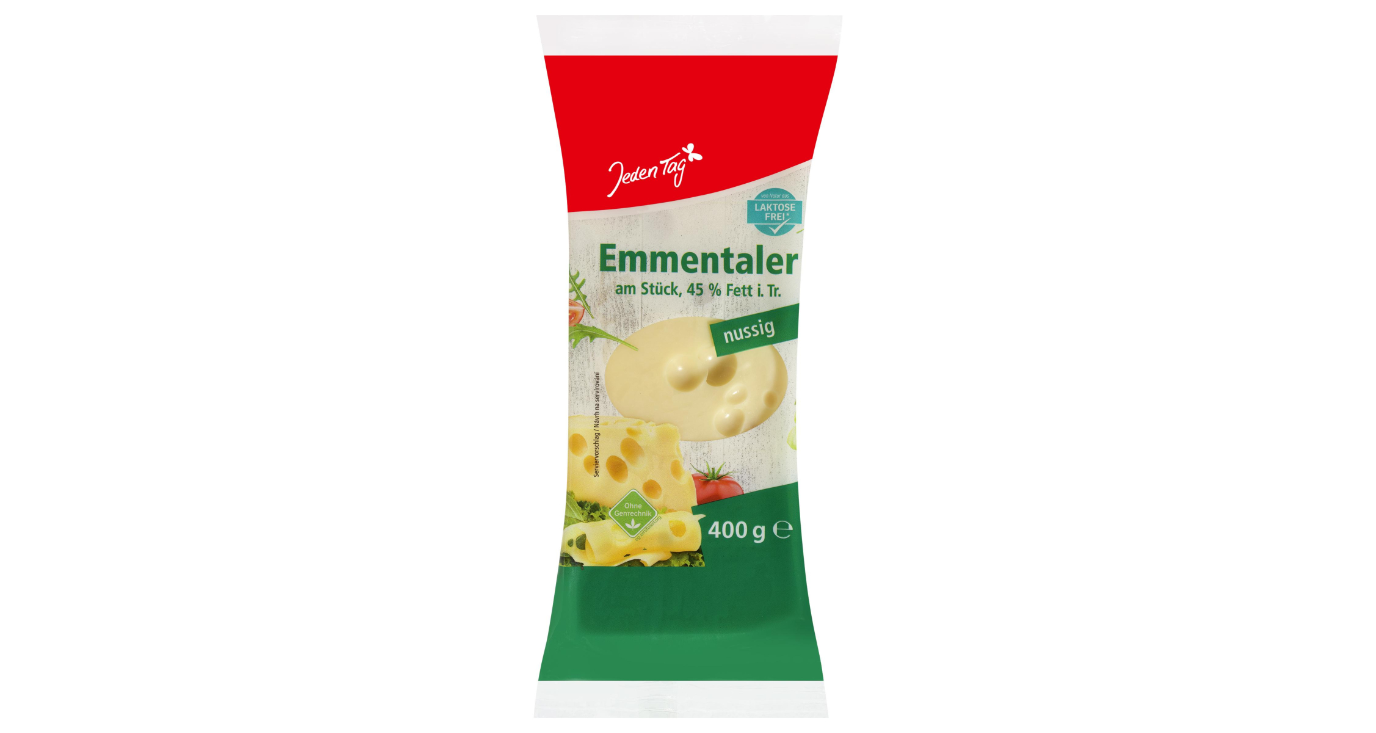 Jeden Tag Emmentaler am Stück 45% 400g