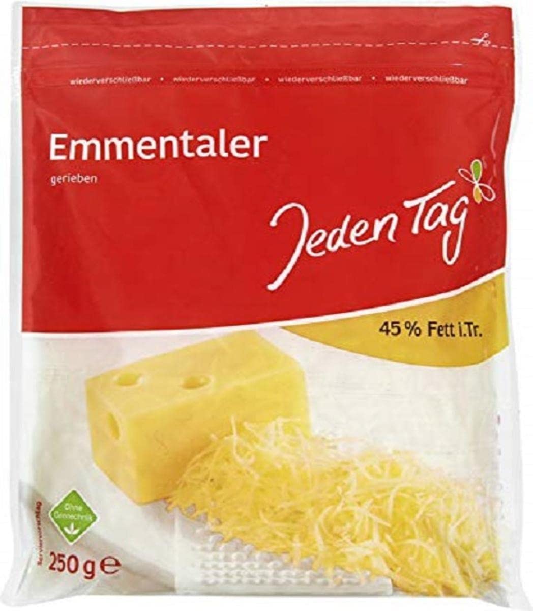 Jeden Tag Emmentaler gerieben 45% 250g